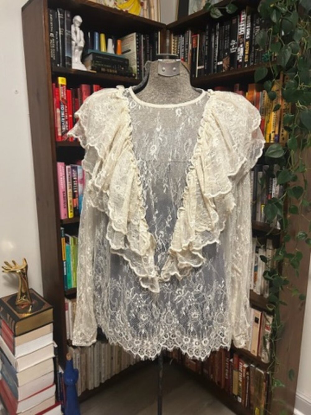 Torrid Ivory Sheer Lace Blouse